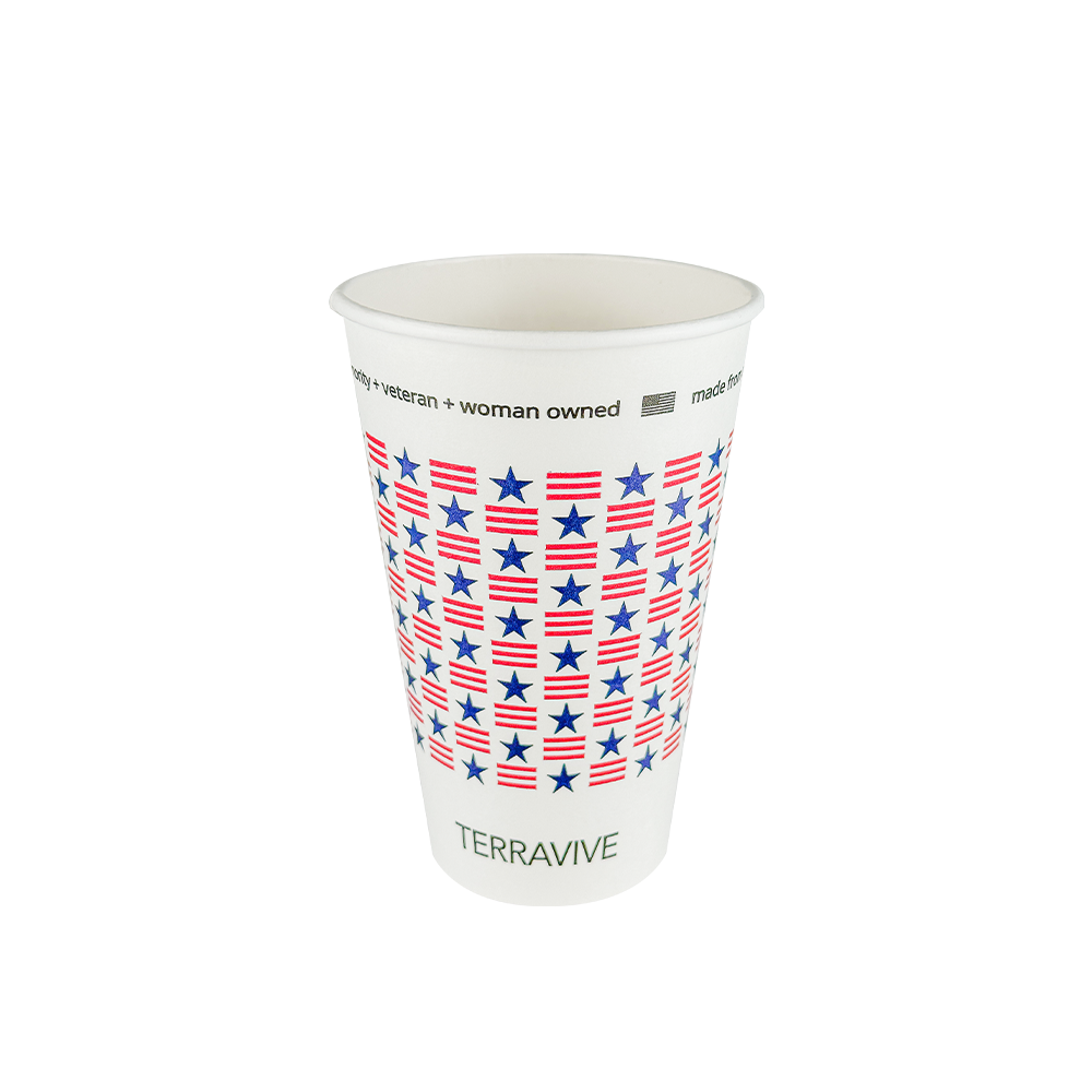 HCDW-TV-16-PUN compostable double wall hot cup