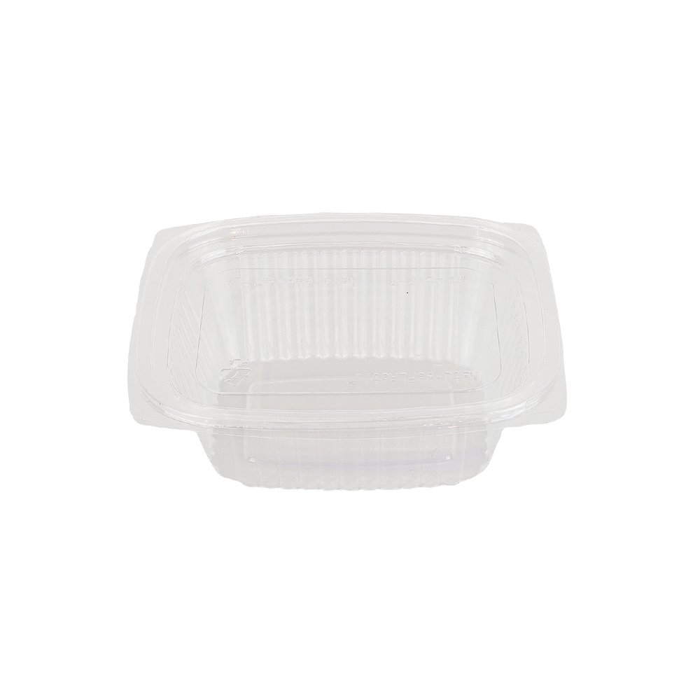 RCL-NB-12-PUN compostable rectangular deli container with lid