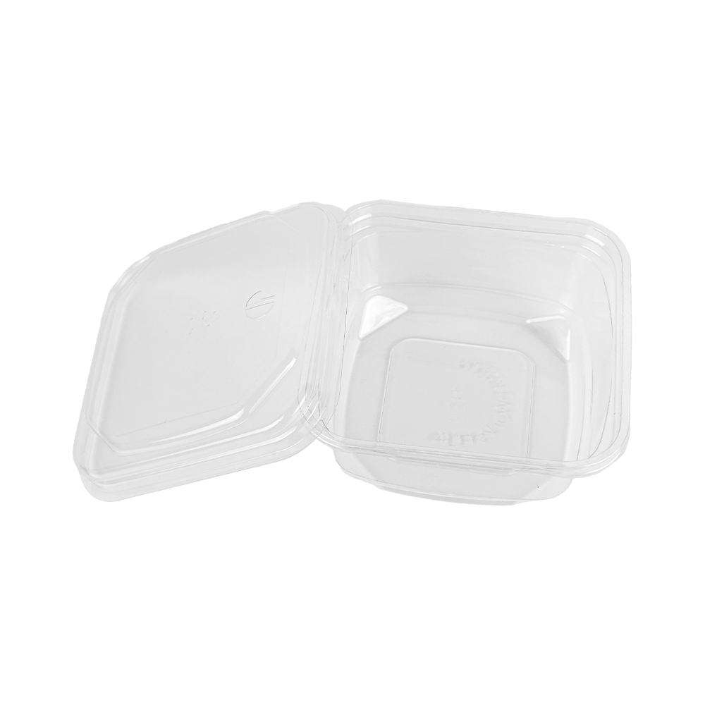 SC-NB-24-PUN SCLO-NB-12-PUN compostable square deli container and lid